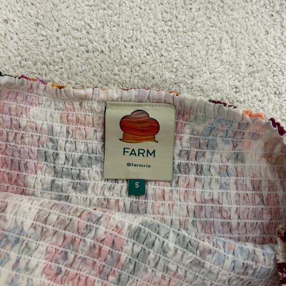 FARM Rio White Spring Bananas Mini Skirt - Picture 2 of 2